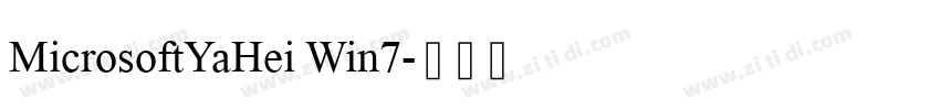 MicrosoftYaHei Win7字体转换